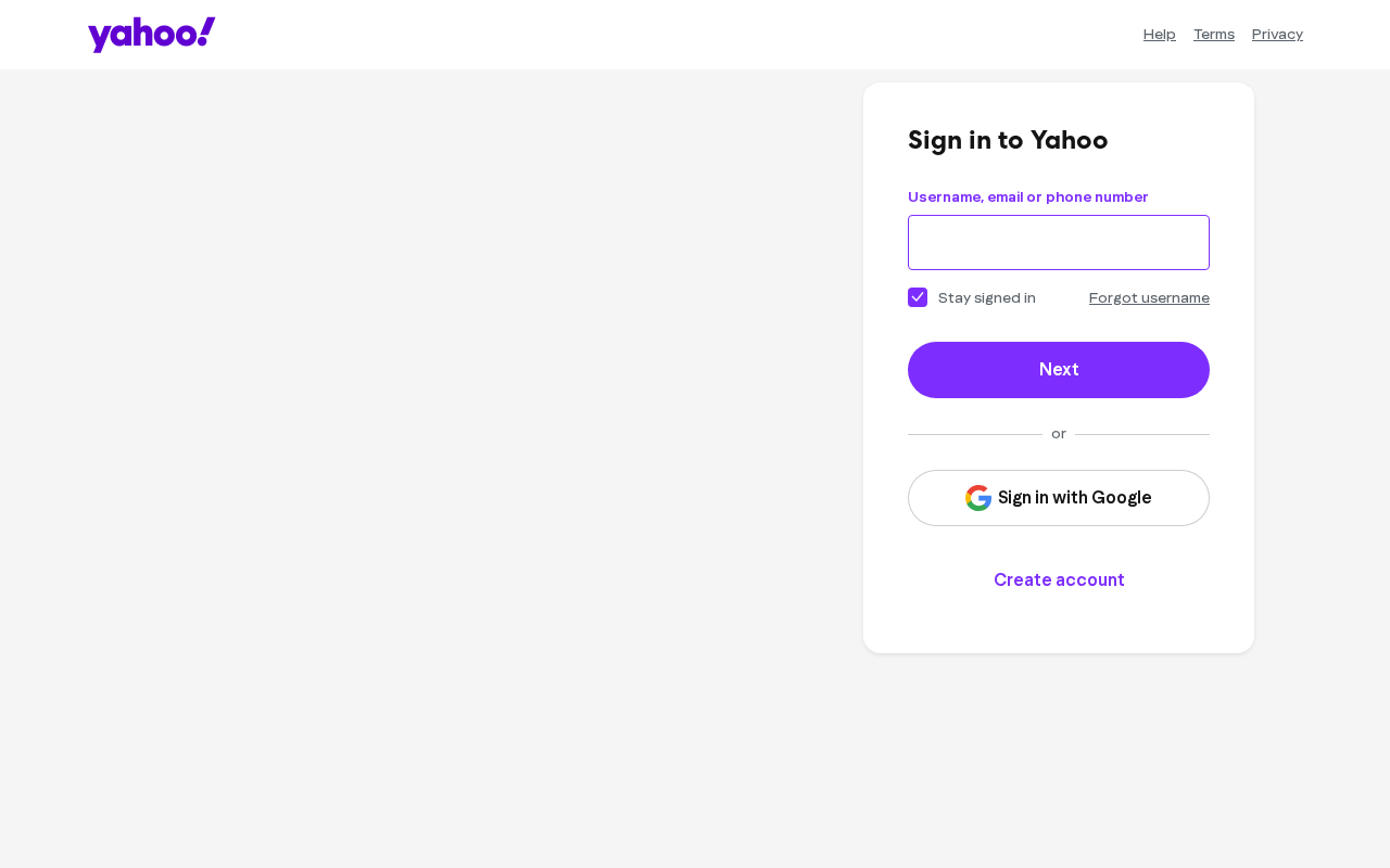 The real Yahoo sign-in page, this is what the AiTM proxy reproduces pixel-for-pixel